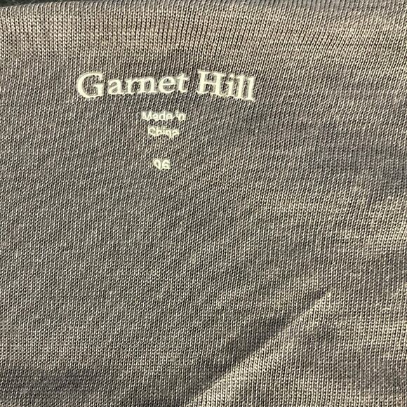 Garnet Hill Gray Modal Asymmetrical Hem Dress Size 6 - Picture 4 of 7